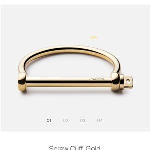Miansai Screw Cuff thin, Gold size medium up to 7 inches